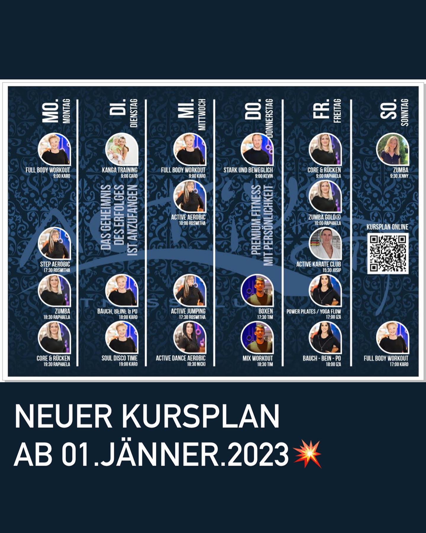 Neuer Kursplan 💥